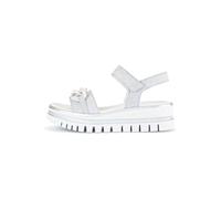 Gabor Damen Plateausandalen, Frauen Sandalen,Best Fitting,dicke sohle,sommerschuhe,freizeitschuhe,offene schuhe,light grey (uni),37.5 EU / 4.5 UK