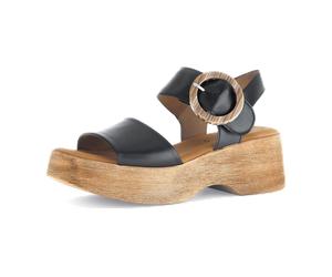 Gabor Sandalette Blocksohle für Damen, schwarz, Größe 40 EU / 6,5 UK
