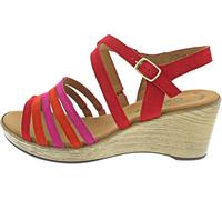 Gabor Damen Keilsandalen, Frauen Sandalen,Best Fitting,freizeitschuhe,offene schuhe,strandschuhe,keilabsatz,flame/pink/pumpkin,41 EU / 7.5 UK
