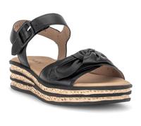 Plateausandaletten GABOR "Gabor Sandalen Glattleder", Damen, Gr. 40,5, schwarz, Glattleder, Schuhe (81164927-40,5) schwarz