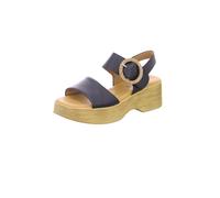 Sandalette GABOR, Damen, Gr. 37, schwarz, Nappaleder, unifarben, modisch, Schuhe, Sommerschuh, Riemchensandale mit Plateau in Holzoptik (98714428-37) schwarz