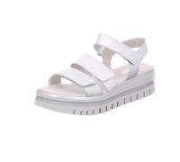Gabor Plateau Sandalen sillber weiß Metallic 44.620.69 - Größe 38.5