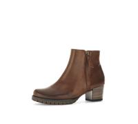Gabor - Schlupf-, Reißverschlussstiefelette - glatter Boden braun - Gr. - 38 EU | 5 UK