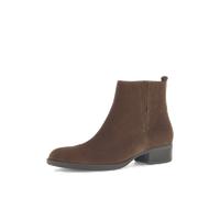 Gabor - Schlupf-, Reißverschlussstiefelette - glatter Boden braun - Gr. - 7½ UK