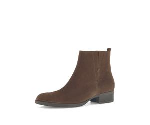 Gabor - Schlupf-, Reißverschlussstiefelette - glatter Boden braun - Gr. - 7½ UK