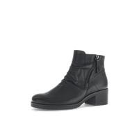 Stiefelette GABOR "TUNIS", Damen, Gr. 38, schwarz, Glattleder, unifarben, Schuhe, Blockabsatz, Ankleboots, Zierreißverschluss außen, Weite G (=weit) (14443951-38) schwarz