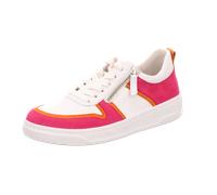 Gabor Damen Low-Top Sneaker, Frauen Halbschuhe,Wechselfußbett,Best Fitting,Strassenschuhe,Freizeitschuhe,Weiss/clemen./pink,38 EU / 5 UK