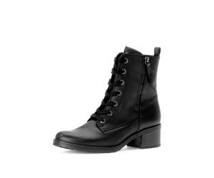 Gabor - Schnürstiefelette klassisch, mit Absatz ab 25mm schwarz - Gr. - 40.5 EU | 7 UK