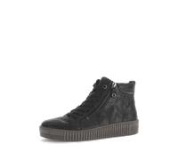 Sneakerboots GABOR, Damen, Gr. 38, schwarz, Leder, unifarben, Schuhe, Plateau, Stiefelette, Schnürboots mit Best Fitting Funktion, Topseller (28120945-38) schwarz
