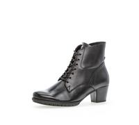 Gabor - Schnürstiefeletten Glattleder schwarz schwarz - Gr. - 4.5 UK