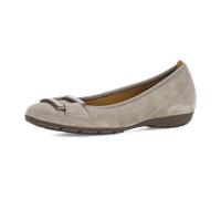 Gabor Schuhe Ballerina Slipper grau kiesel 74.166.12 für Damen, beige, Größe 40 ½ EU / 7 UK