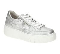 Gabor Damen Low-Top Sneaker, Frauen Halbschuhe,Best Fitting,straßenschuhe,Strassenschuhe,Sportschuhe,Freizeitschuhe,Silber,39 EU / 6 UK
