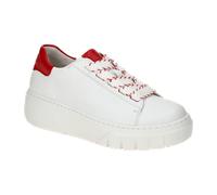 Gabor Schuhe Plateau Sneakers weiß rot Nappa 63.222.25 für Damen, weiß, Größe 37 ½ EU / 4,5 UK