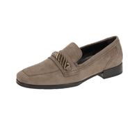 Gabor Schuhe Slipper grau braun Velour G-Weite 32.433.20 für Damen, braun, Gr. 37 ½ EU / 4,5 UK