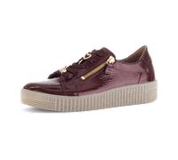 Gabor Plateausneaker Gabor Sneaker Leder Damen Bordeaux Lack Gr. 38,5