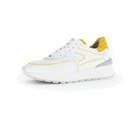 Gabor Schuhe Sneakers weiß gelb Ziernaht 63.491.23 für Damen, weiß, Größe 43 EU / 9 UK
