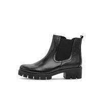 Chelseaboots GABOR, Damen, Gr. 42, schwarz, Kalbsleder, unifarben, klassisch, Schuhe, Plateau, Herbstboots, Stiefelette mit angesagter Profilsohle (32204168-42) schwarz