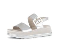 Gabor Damen Riemchensandalen, Frauen Sandalen,Freizeitschuhe,offene Schuhe,Strandschuhe,Sandaletten,Sommersandalen,Silber (LDS),41 EU / 7.5 UK