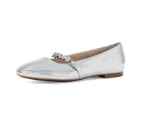 Gabor Damen Klassische Ballerinas, Frauen Flats,Sommerschuhe,Slipper,Ballerina-Schuhe,Ballett-Schuhe,Abendschuhe,Silber (Kristall),37.5 EU / 4.5 UK