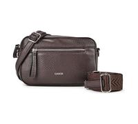 Handtasche GABOR "Silena", Damen, Gr. B/H/T: 22cm x 15cm x 7cm, braun (schwarz braun), Polyurethan, clean, gepflegt, geprägtes Muster, unifarben, Taschen Handtasche, Damen Umhängetasche, Schultertasch