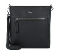 Umhängetasche GABOR "Silena", Damen, Gr. B/H/T: 25cm x 24cm x 4,5cm, schwarz, Polyurethan, clean, gepflegt, geprägtes Muster, unifarben, Taschen Umhängetasche, hochwertig gewebte Gurtband und ein fili