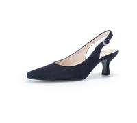 Gabor Sling Pumps dunkelblau Velour 61.510.16 für Damen, blau, Größe 38 EU / 5 UK