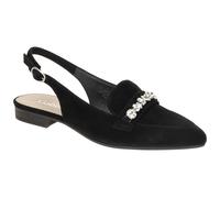 Gabor Sling Pumps schwarz Samt Kristall 61.531.17 - Größe 40.5