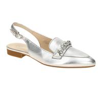 Pumps GABOR "Gabor Ballerinas Leder", Damen, Gr. 37,5, silber, Leder, Schuhe (54992104-37,5) silber