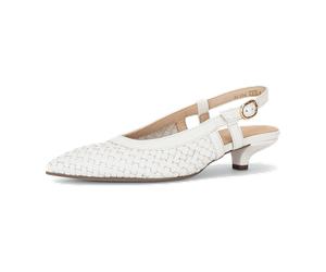 Gabor Sling Pumps weiß latte Flecht 81.534.21 für Damen, weiß, Größe 38 EU / 5 UK