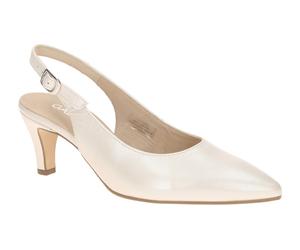 Gabor Sling Pumps weiß offwhite Seidenmatt 81.590.61 - Größe 40