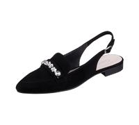 Pumps GABOR "Gabor Ballerinas Leder", Damen, Gr. 38,5, schwarz, Leder, Schuhe Pumps (13547437-38,5) schwarz