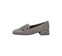 Slipper GABOR "Gabor Slipper Veloursleder", Damen, Gr. 38,5, grau (taupe), Veloursleder, Schuhe Slipper (89394341-38,5) taupe