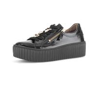 Gabor Damen Low-Top Sneaker, Frauen Halbschuhe,Best Fitting,straßenschuhe,Strassenschuhe,Sportschuhe,Turnschuhe,schwarz (Gold),38.5 EU / 5.5 UK
