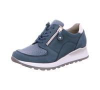 Keilsneaker GABOR "CAPRI", Damen, Gr. 39, blau (dunkelblau), Veloursleder, Lederimitat, unifarben, casual, Schuhe, Freizeitschuh, Halbschuh, Schnürschuh in Extraweite K (60672747-39) dunkelblau