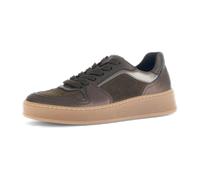 Gabor Damen Low-Top Sneaker, Frauen Sneaker,schnürschuhe,schnürer,Passform,Comfort,wechsel-Fussbett,Optifit,breit,f,Oliv/Acciaio,35 EU / 2.5 UK