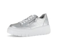 Gabor Damen Low-Top Sneaker, Frauen Halbschuhe,Best Fitting,schnürschuhe,schnürer,Ugly Sneaker,Chunky Sneaker,dad Shoes,Silber,38.5 EU / 5.5 UK