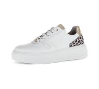 Gabor Damen Low-Top Sneaker, Frauen Halbschuhe,Moderate Mehrweite (G),Freizeit,straßenschuhe,Strassenschuhe,Weiss/Puder (Gold),37.5 EU / 4.5 UK