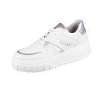 Gabor Damen Low-Top Sneaker, Frauen Halbschuhe,Best Fitting,schnürschuhe,schnürer,Business,Freizeit,Latte/Puder/Silber,42 EU / 8 UK