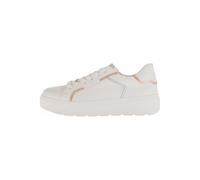 Sneaker GABOR "Gabor Sneaker Leder", Damen, Gr. 38, weiß (puder), Leder, Schuhe Sneaker (10874867-38) puder