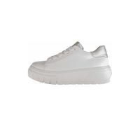 Gabor Damen Low-Top Sneaker, Frauen Halbschuhe,Best Fitting,Turnschuhe,Laufschuhe,schnürschuhe,schnürer,dad Shoes,Weiss/Silber,40 EU / 6.5 UK