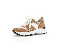 Gabor Sneaker low 43.490.53 weiss/caramel FS 2020 für Damen, braun, Größe 40 EU / 6,5 UK