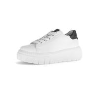 Gabor Schuhe Plateau Sneakers weiß schwarz Nappa 63.222.27 - Größe 40.5