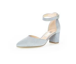 Gabor - Spangenpumps Rauleder schwarz blau - Gr. - 4.5 UK