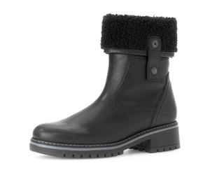 Gabor Stiefel schwarz Glattleder Fellkragen 72.770.57 für Damen, schwarz, Größe 35 EU / 2,5 UK
