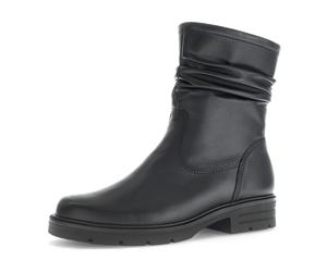 Gabor Stiefel schwarz Leder gerafft 74.655.27 für Damen, schwarz, Größe 35 EU / 2,5 UK