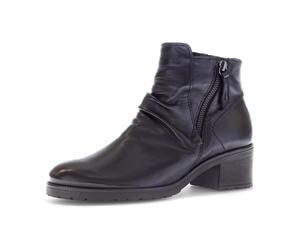 Gabor Stiefelette dunkelblau Leder gerafft G-Weite 72.811.66 für Damen, blau, Größe 35 ½ EU / 3 UK