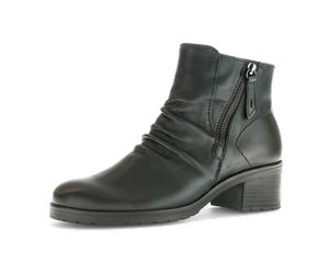 Gabor Stiefelette dunkelgrün Leder gerafft G-Weite 72.811.63 für Damen, grün, Größe 41 EU / 7,5 UK