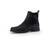 Chelseaboots GABOR, Damen, Gr. 38,5, schwarz, Elastischer Einsatz, Kalbsleder, unifarben, Schuhe Chelseaboots, Blockabsatz, Stiefelette, Businessmode mit Stretcheinsatz, Topseller (84330437-38,5) schw