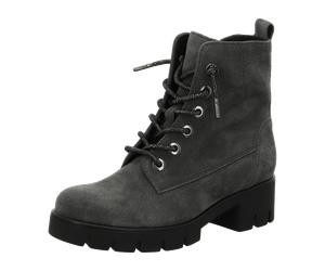 Gabor Stiefelette grau Velour Strass-Senkel 71.711.39 für Damen, grau, Größe 37 ½ EU / 4,5 UK