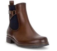 Chelseaboots GABOR, Damen, Gr. 40, braun (braun used), Kalbsleder, Schuhe Chelseaboots, Blockabsatz, Stiefelette mit dekorativem Zierriemchen (39686016-40) braun used